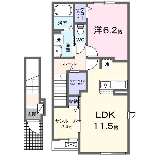 クルールＡの間取り