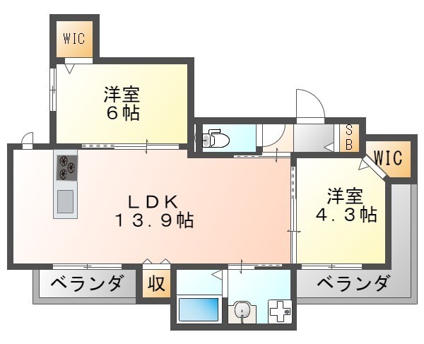 仮称）塚口本町西棟ヘーベルメゾンの間取り