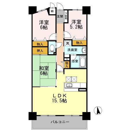 ネオハイツ助信の間取り