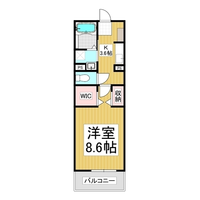 コンフォーティア茅野本町西　Ａ棟の間取り