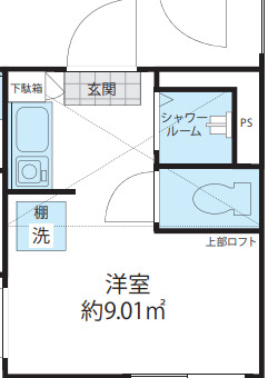 新宿区若葉のアパートの間取り