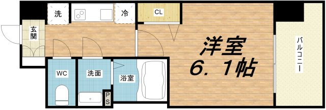 プレサンス大国町ブライスの間取り