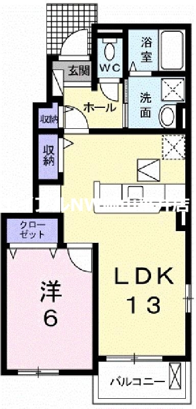 和気郡和気町尺所のアパートの間取り