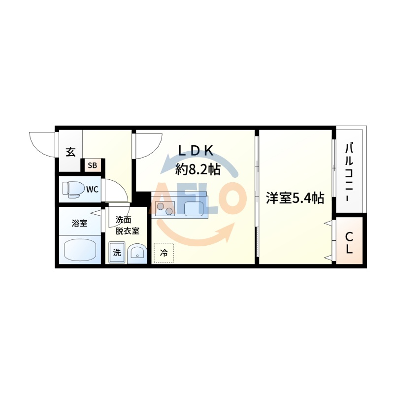 【Mew Style Apartmentsの間取り】