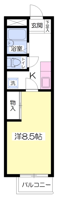 松山市本町のマンションの間取り