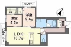 【倉敷市笹沖のマンションの間取り】