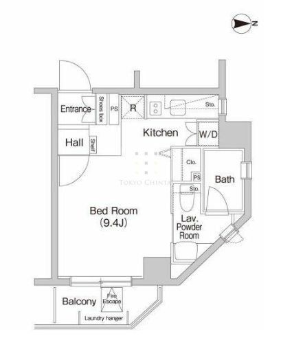 新宿区下落合のマンションの間取り