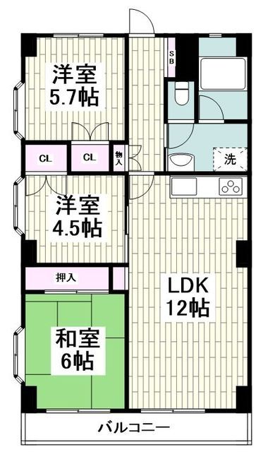 藤沢市湘南台のマンションの間取り