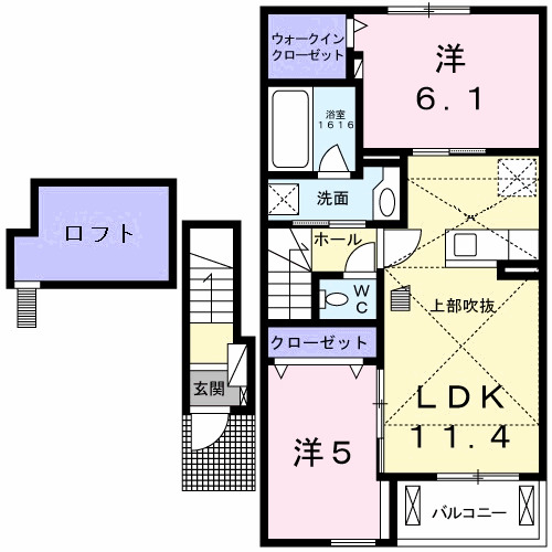 カーサ　ドルチェ　Ｂの間取り