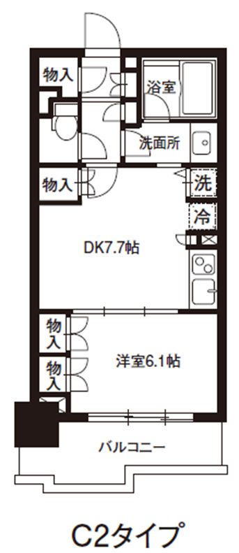 文京区湯島のマンションの間取り