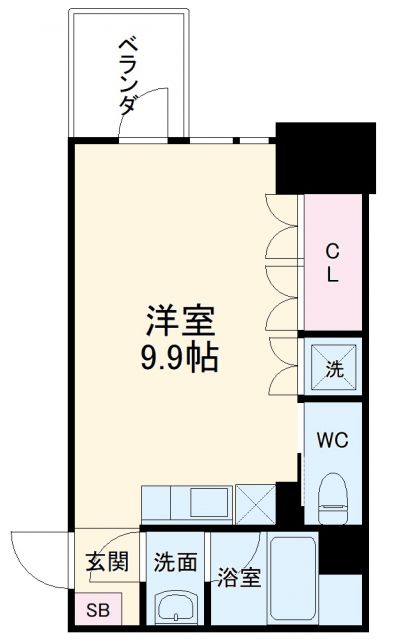 名古屋市北区柳原のマンションの間取り