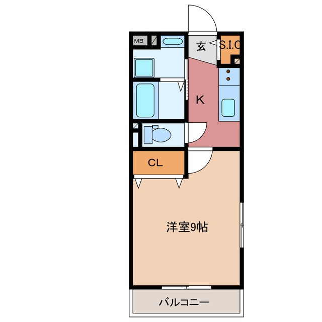 津市押加部町のマンションの間取り