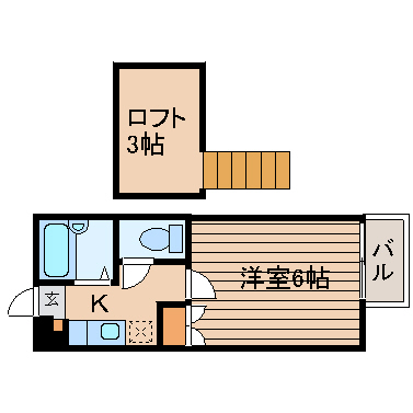 仙台市青葉区西勝山のアパートの間取り