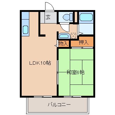 守谷市けやき台のアパートの間取り