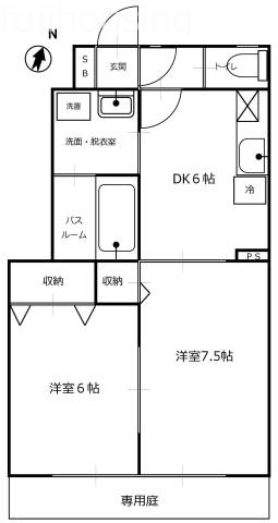 コンフォート本丸　Ｂ棟の間取り