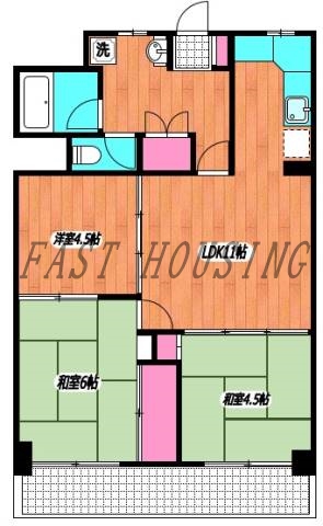 渋谷区代々木のマンションの間取り