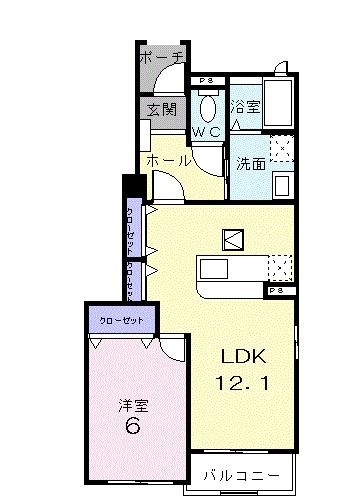 加美郡加美町字一本杉のアパートの間取り