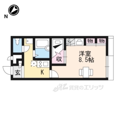 蒲生郡日野町大字河原のアパートの間取り