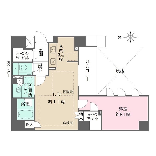 ザ・パークハウス京都河原町の間取り