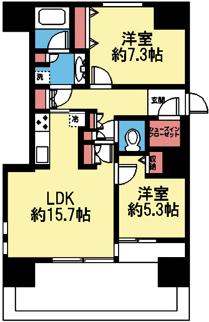 ヨコハマ・シーナリータワーの間取り