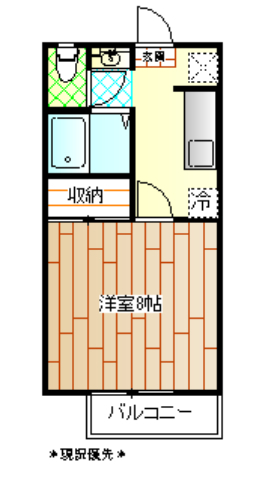 長野市稲里町中氷鉋のアパートの間取り