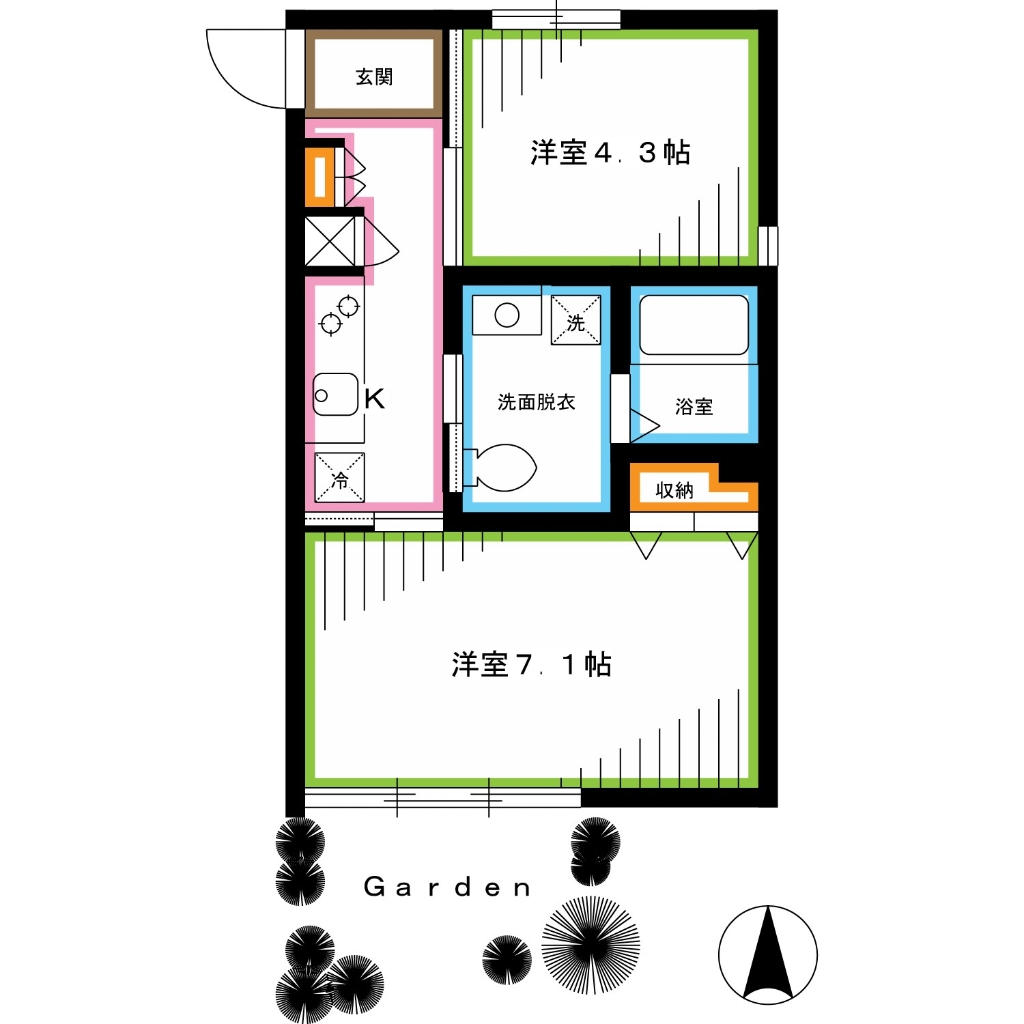 杉並区西荻北のアパートの間取り