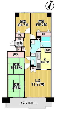 西神中央ウェステージ壱番館の間取り