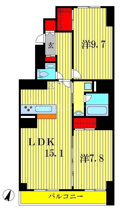 T s garden北柏　2号棟の間取り