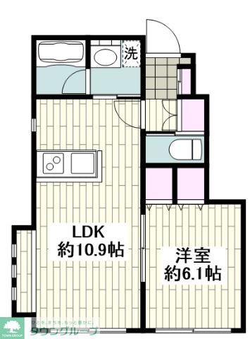 藤沢市本鵠沼のアパートの間取り