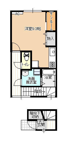 アバンティ木津Ｂ棟の間取り