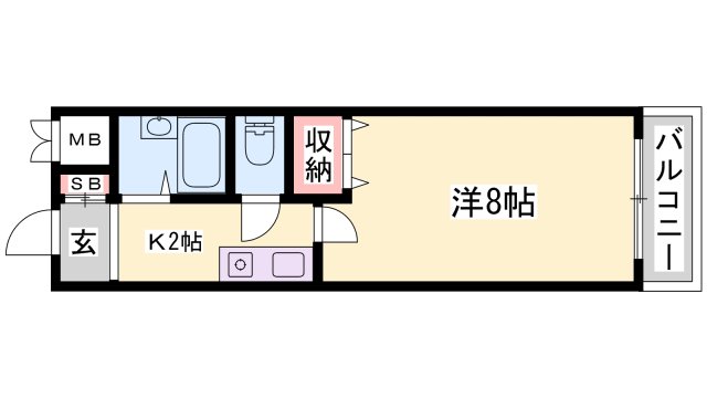 小野市下来住町のマンションの間取り