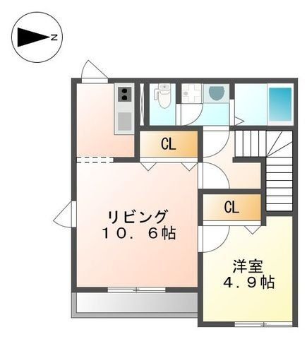 綾瀬市深谷のアパートの間取り