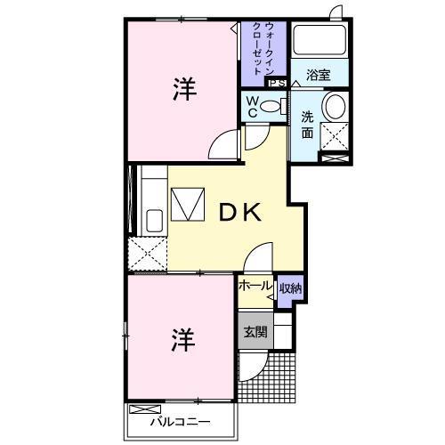 ［大東建託］ヴィラオーシャンＣの間取り