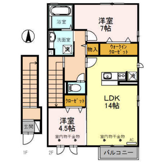 ジュネス向新庄IIＢの間取り