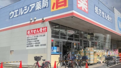 ドラックストア　ウエルシア薬局市川東国分店（ドラッグストア）まで443m