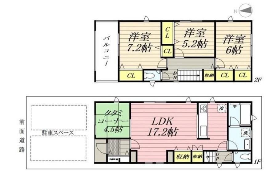 地下鉄千日前線 南巽駅 徒歩20分 2階建 築1年の間取り写真