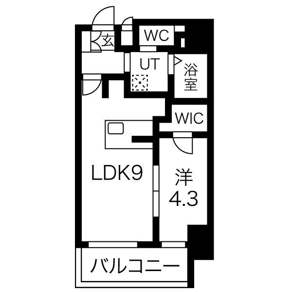 ワールドアイ京町堀の間取り写真
