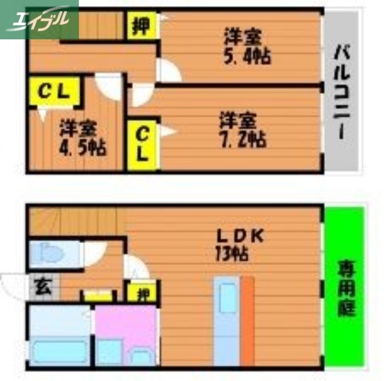 アペルト泉田IIの間取り写真