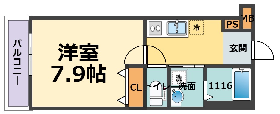 フジパレス西宮今津II番館の間取り写真