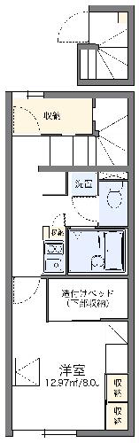 【レオパレスエスポワール　ｆｍの間取り】