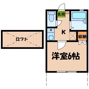 松江市浜乃木のアパートの間取り