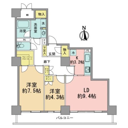 パークタワー台原の間取り