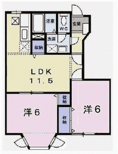 兵庫県西脇市小坂町（アパート）の賃貸物件の間取り