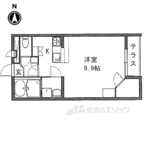 北葛城郡広陵町大字南のアパートの間取り