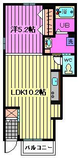 さいたま市中央区大戸のアパートの間取り