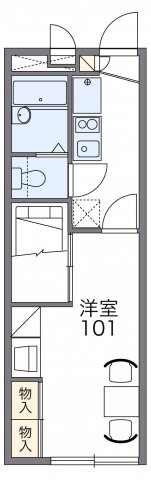 北九州市八幡東区白川町のアパートの間取り