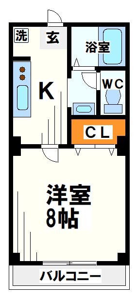 世田谷区北烏山のマンションの間取り