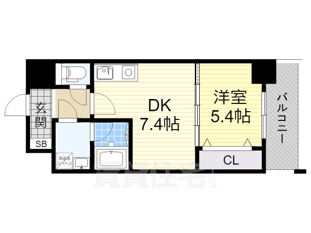 堺市堺区熊野町東のマンションの間取り