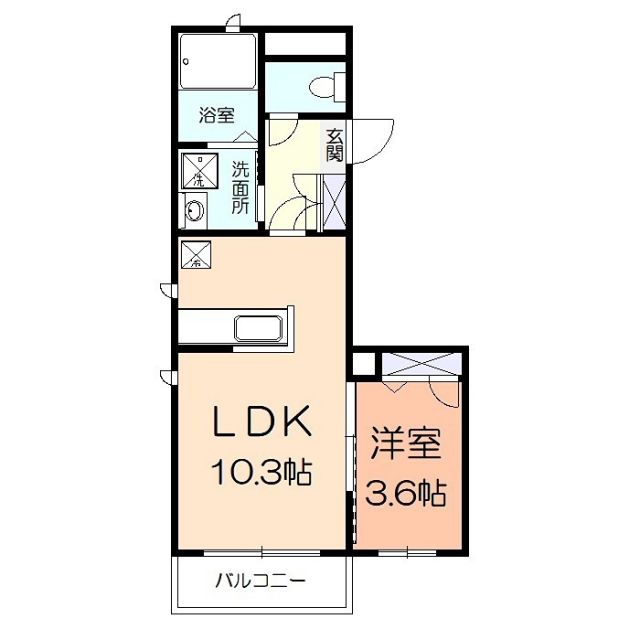 足柄上郡松田町松田惣領のマンションの間取り