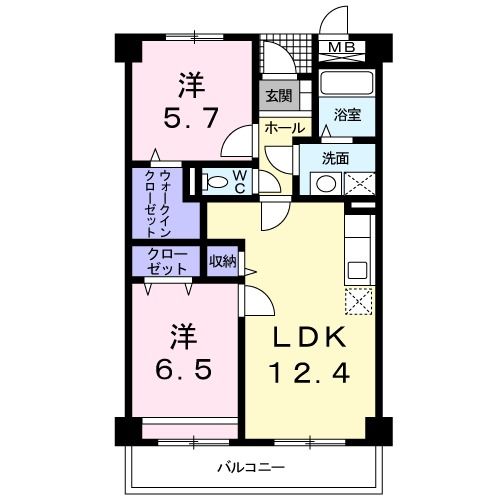 木津川市木津川台のマンションの間取り